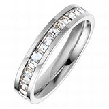 Emerald Cut CZ Inserted