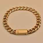 Gold Cuban chain with magnetic clasp for secure daily wear