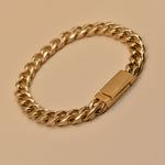 Gold Cuban chain with magnetic clasp for secure daily wear