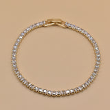 Gold Plated Emerald Cubic Zirconia CZ Bracelet