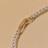 Gold Plated Emerald Cubic Zirconia CZ Bracelet