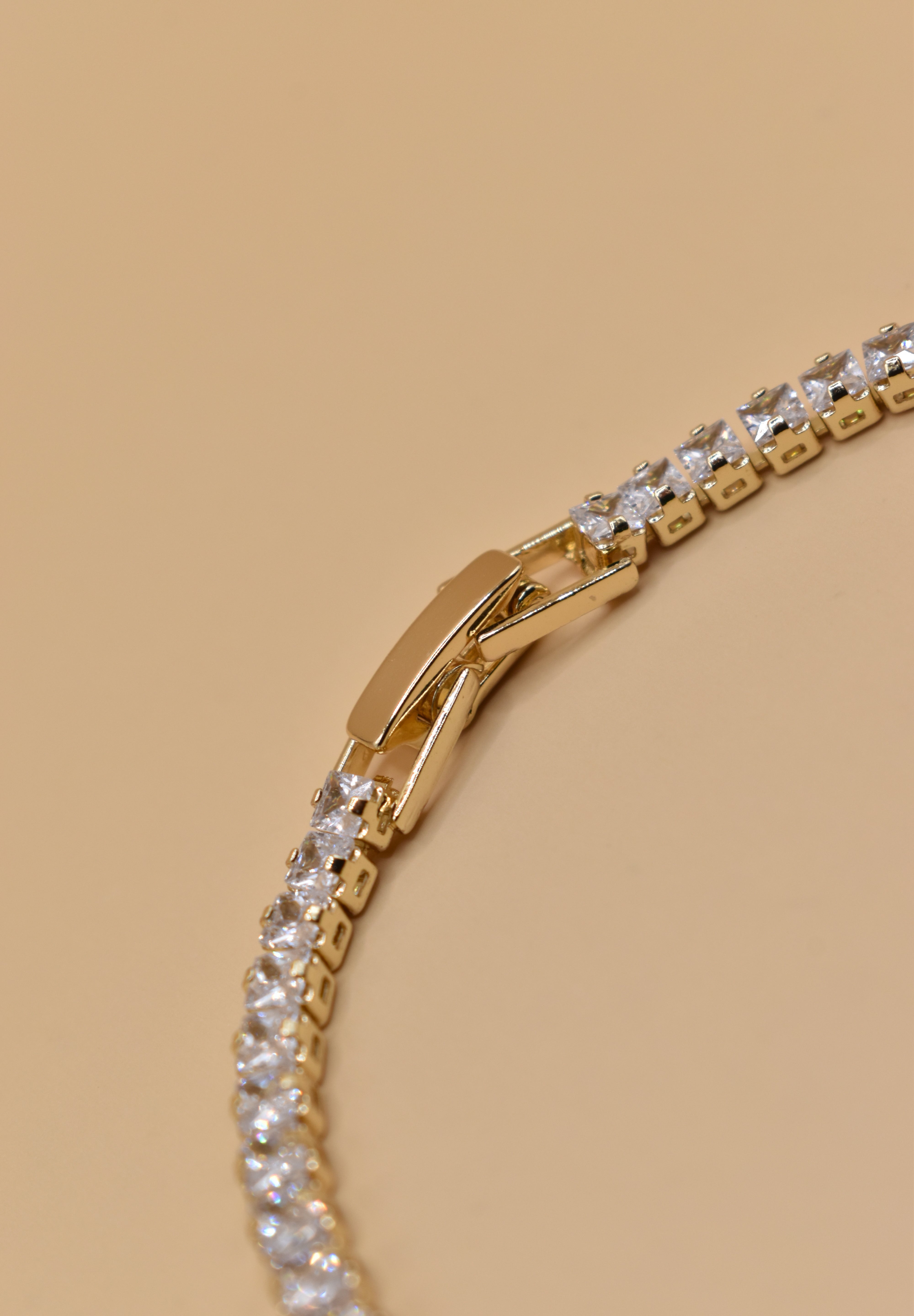 Gold Plated Emerald Cubic Zirconia CZ Bracelet