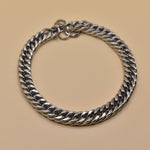 7mm Cuban bracelet gold plated thick chain link