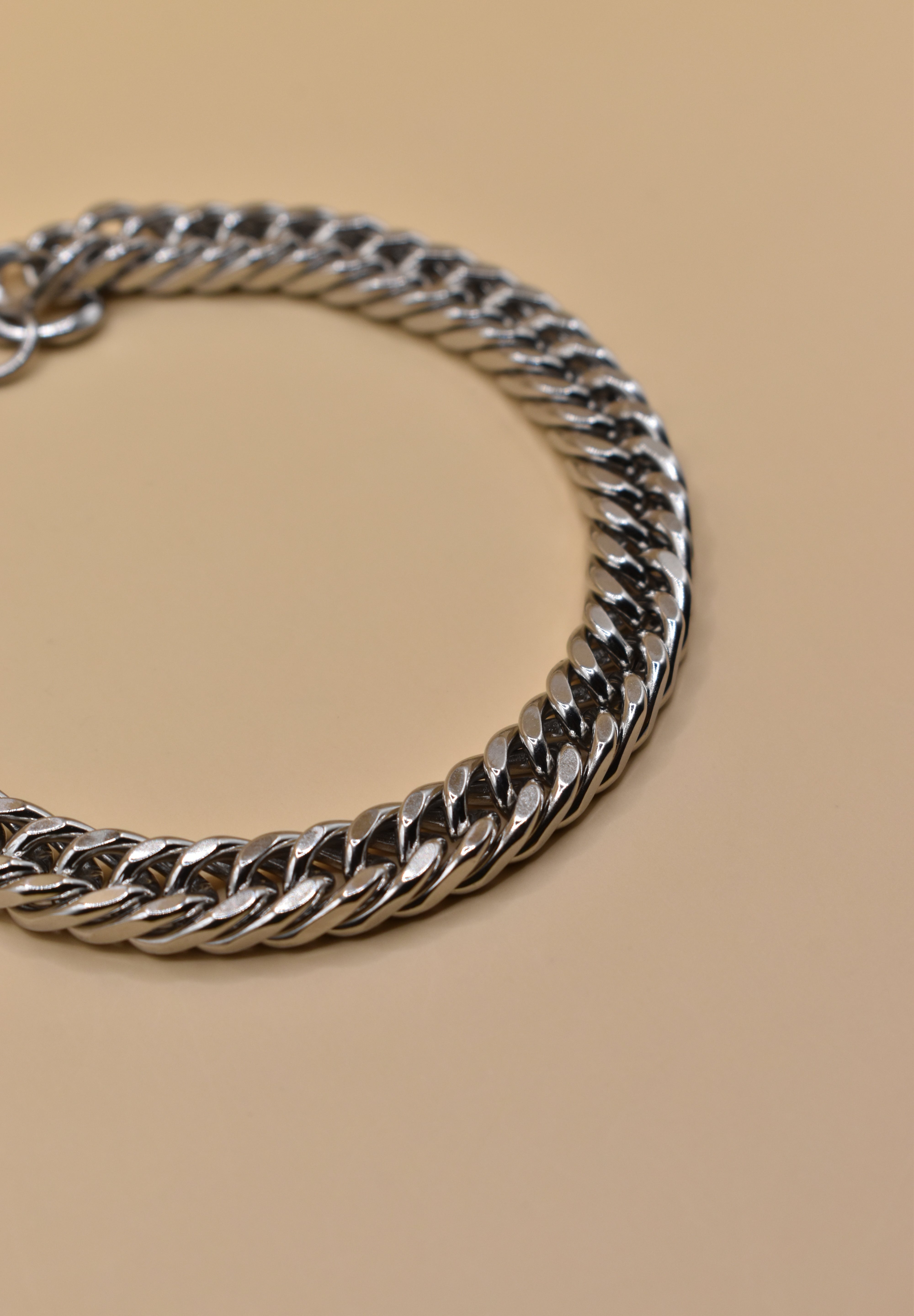 7mm Cuban bracelet gold plated thick chain link