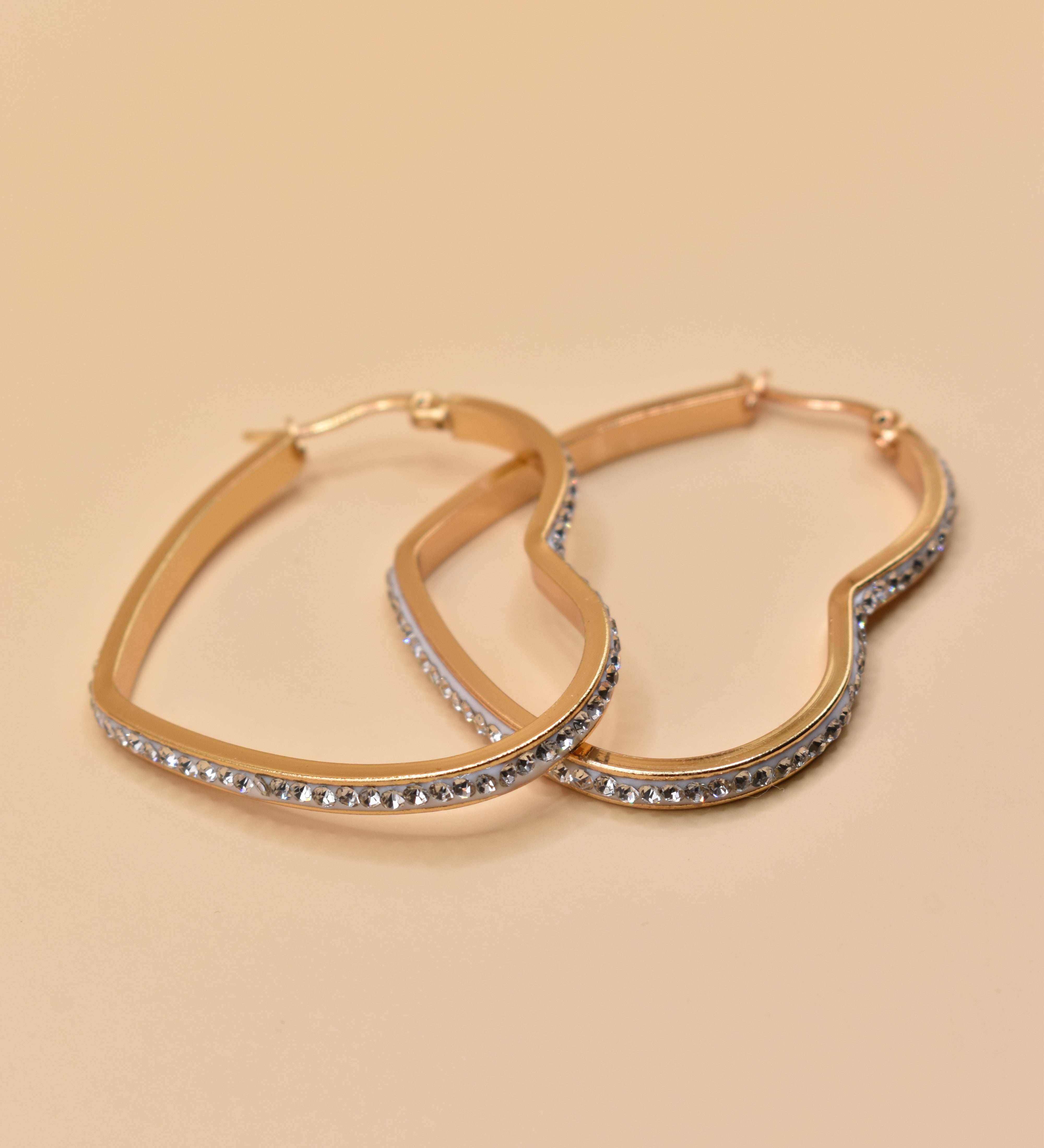 Geometric hoop earrings with bold fashion statement design