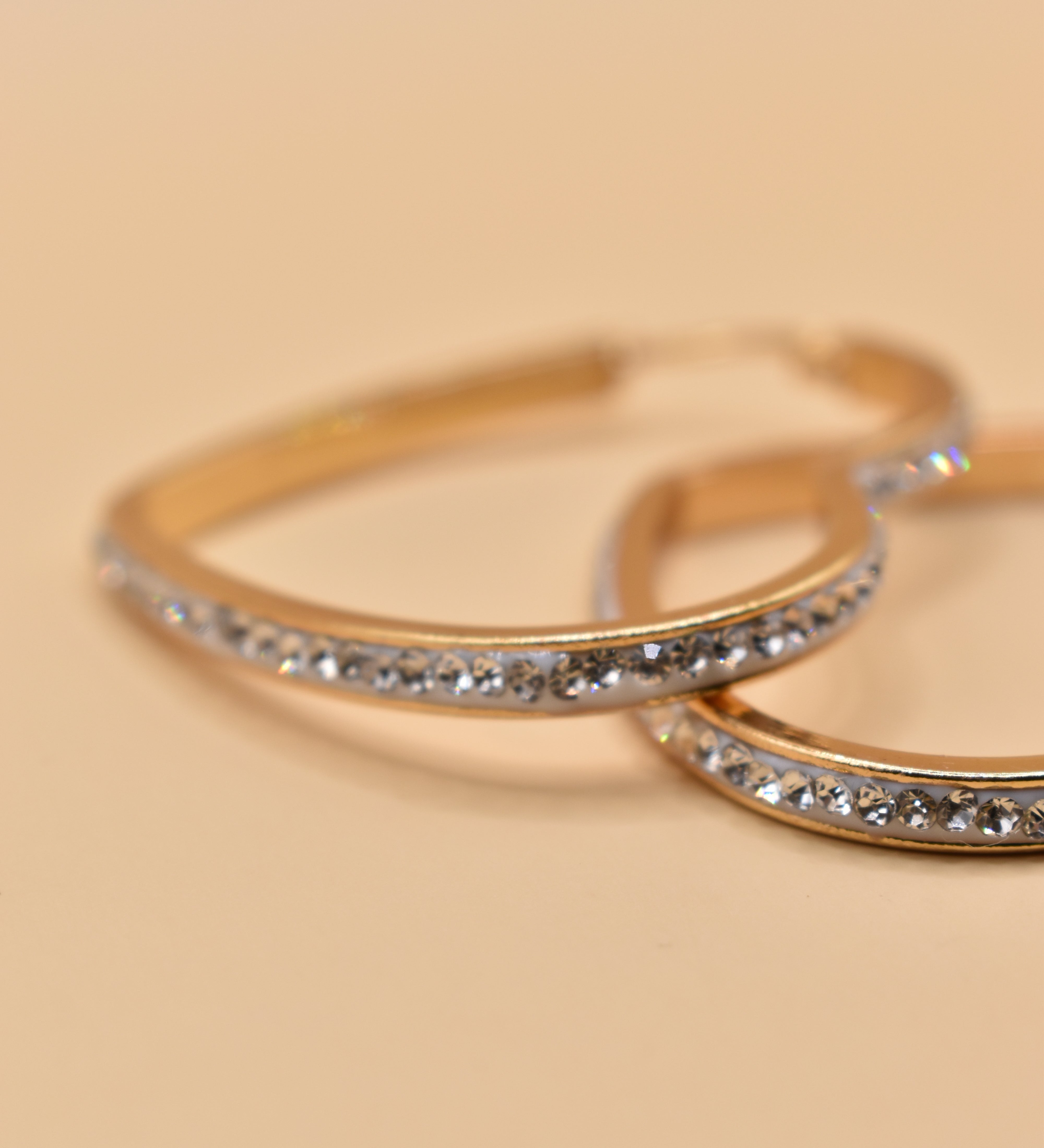 Geometric hoop earrings with bold fashion statement design
