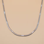 18 inch stainless steel herringbone chain necklace