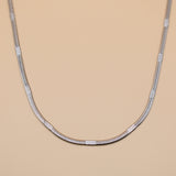 18 inch stainless steel herringbone chain necklace