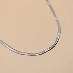 18 inch stainless steel herringbone chain necklace