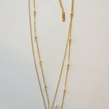 18K Gold Plated Necklace with Small Seashell, Pearl, Starfish Pendant