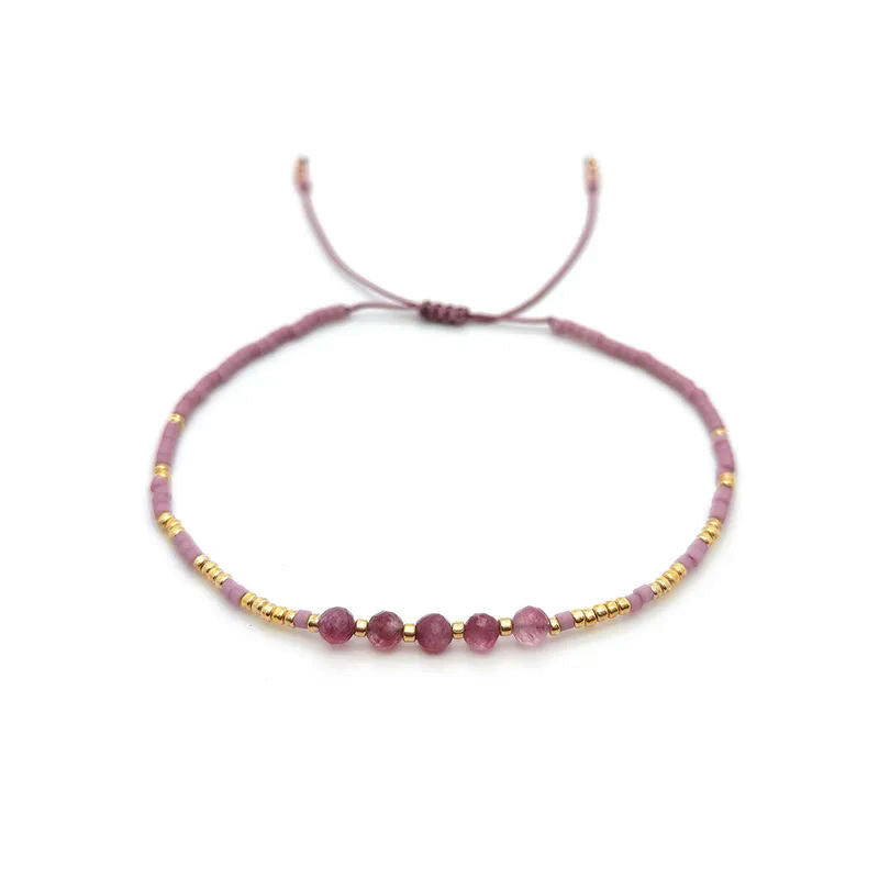 Simple Geometric Bead Knitting Women's Bracelets