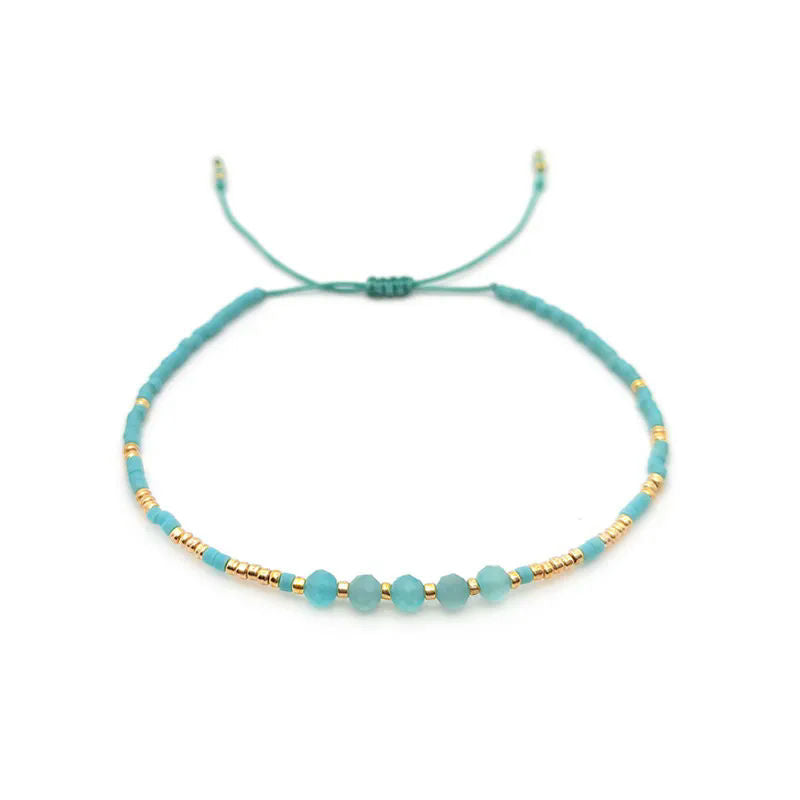 Simple Geometric Bead Knitting Women's Bracelets