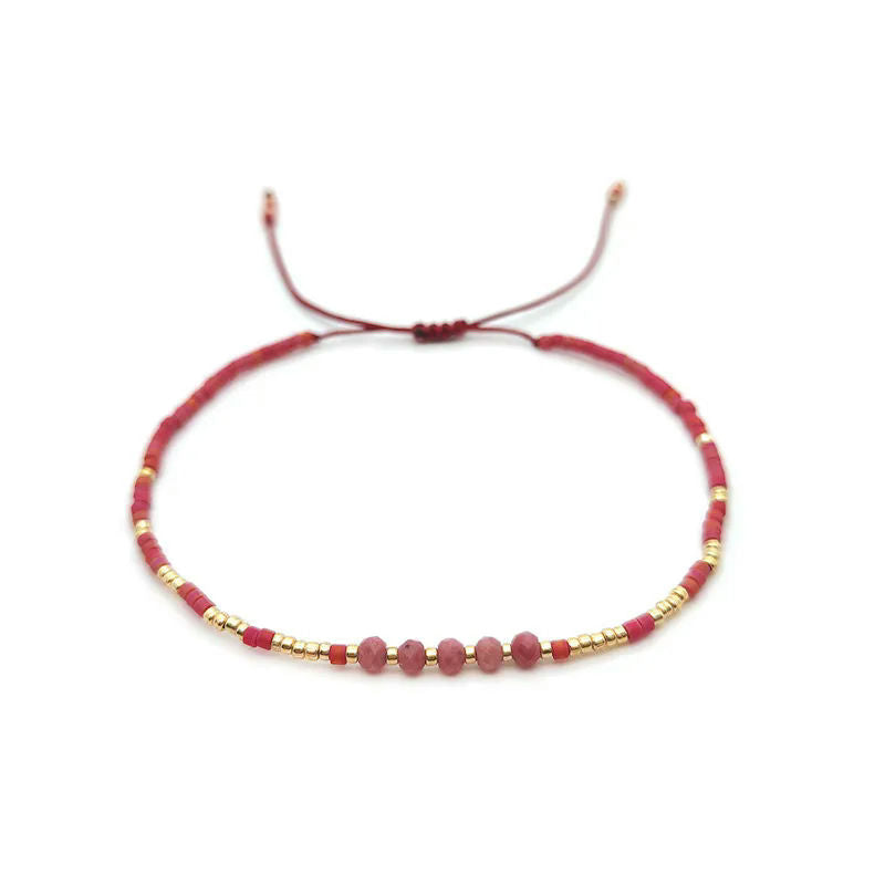 Simple Geometric Bead Knitting Women's Bracelets
