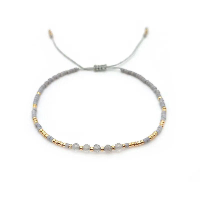 Simple Geometric Bead Knitting Women's Bracelets