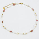 Round Stainless-Steel and Freshwater Pearl Beaded Plating Necklace